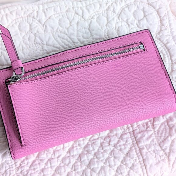 Kate Spade Bright Peony Large Slim Bifold Wallet - Picture 12 of 12